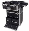 makeup trolley beauty case vanity nail with wheels/aluminum jewe